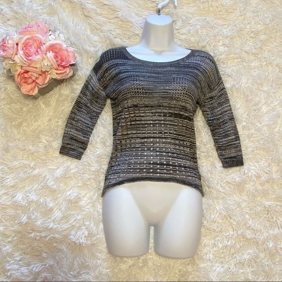 Express women’s black and grey stripe top, size XS - Picture 1 of 7